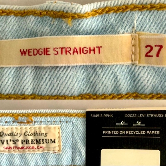 Levi’s Premium Jeans 27 Light Blue Wedgie Straight - Picture 10 of 13
